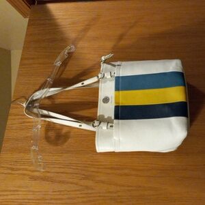 Womens Anne Klein handbag purse multicolor front & back pockets interior pockets